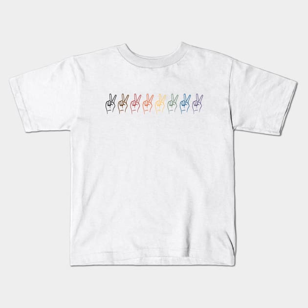 Subtle Pride Lgbt Pride Peace LGBTQ gift Kids T-Shirt by Jsimo Designs